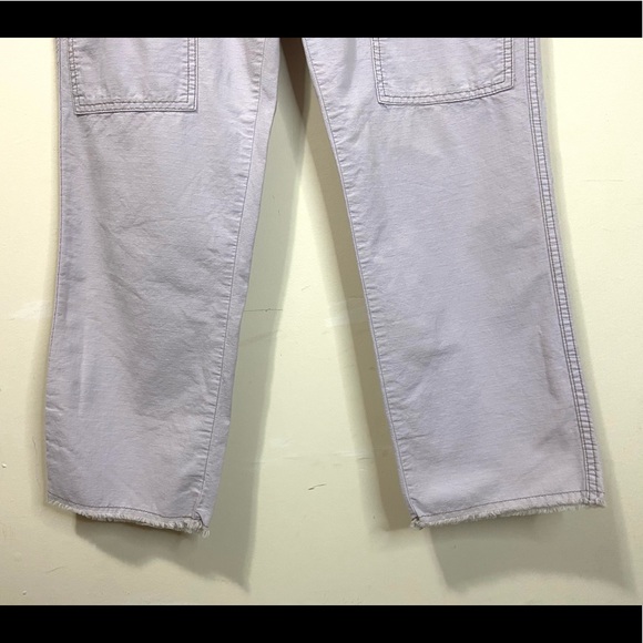 JOIE Size 31 Cargo Crop Pants Buttoned Front White - Picture 4 of 12
